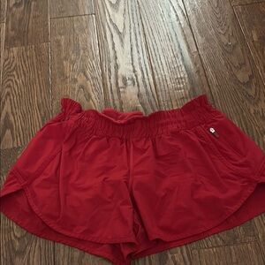 Lululemon Athletica Red Athletic shorts 
High rise; 4 inch